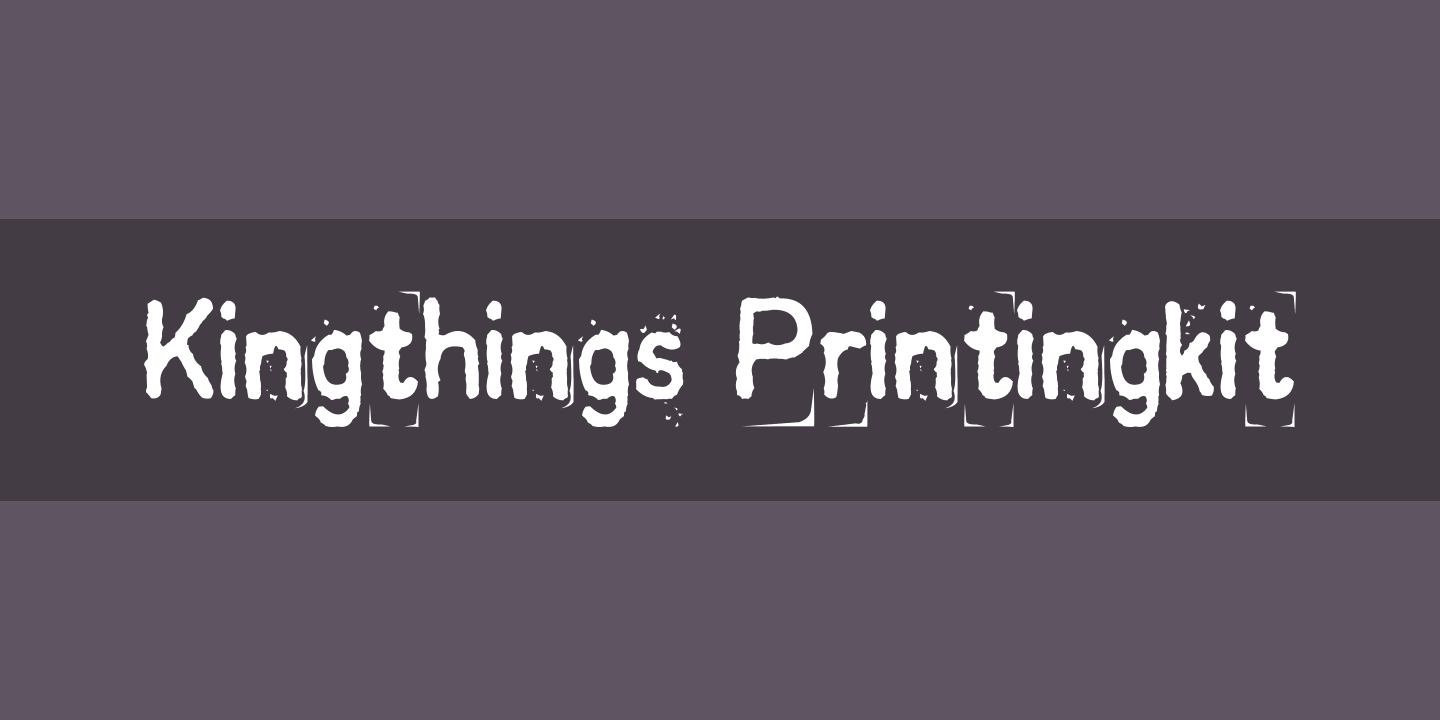 Kingthings Printingkit Regular Font preview